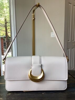 Donna Karan Valley Stream Sand Leather Shoulder Bag